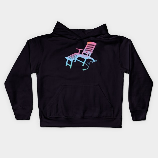 electric deckchair Kids Hoodie by BrownWoodRobot